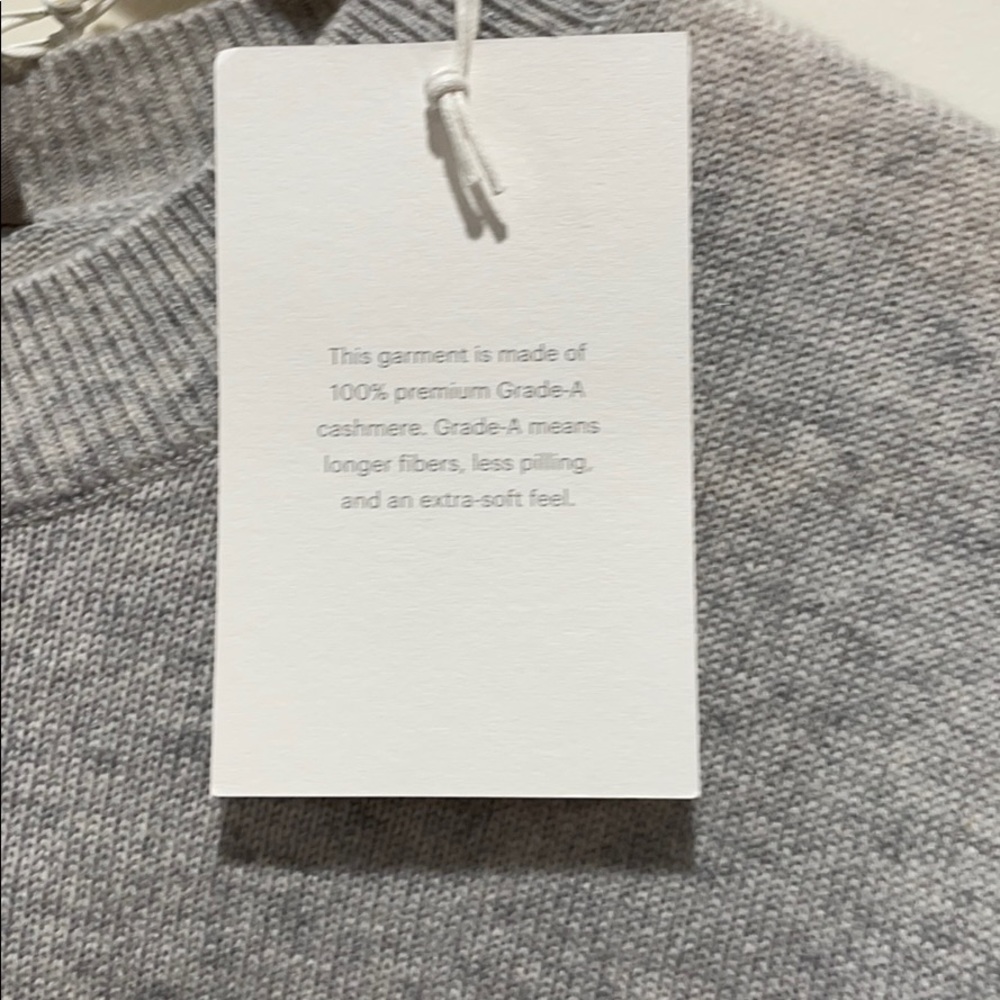 NEW • Everlane • Lantern Cashmere Sweater Gray XS - Picture 6 of 6